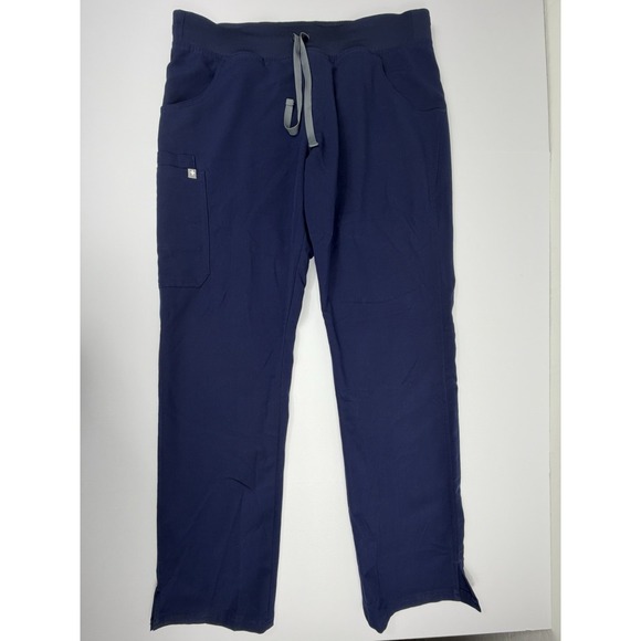 Figs Pants - FIGS Technical Collection Scrub Pants Women's L Tall Navy Blue Drawstring